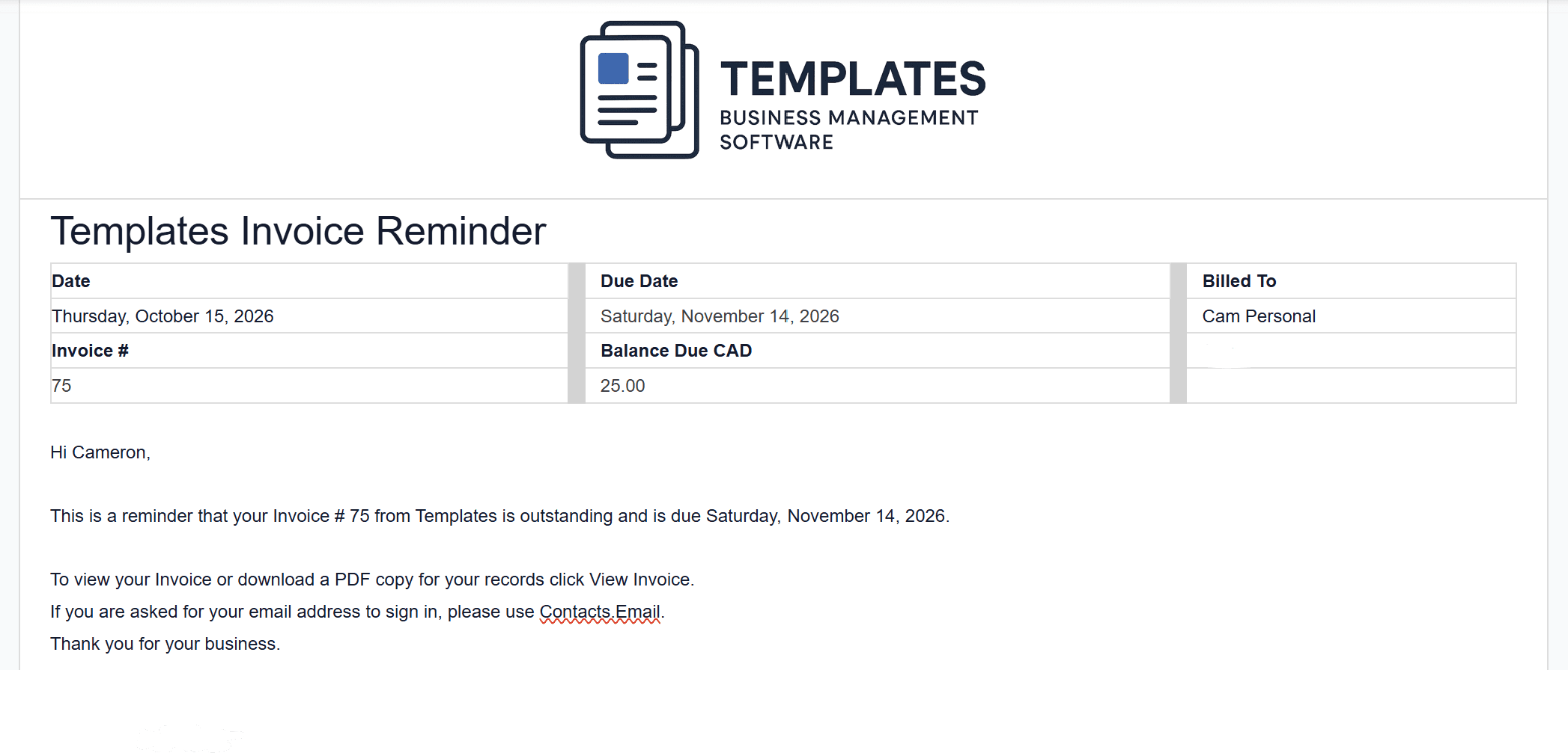 Reminders screen 4