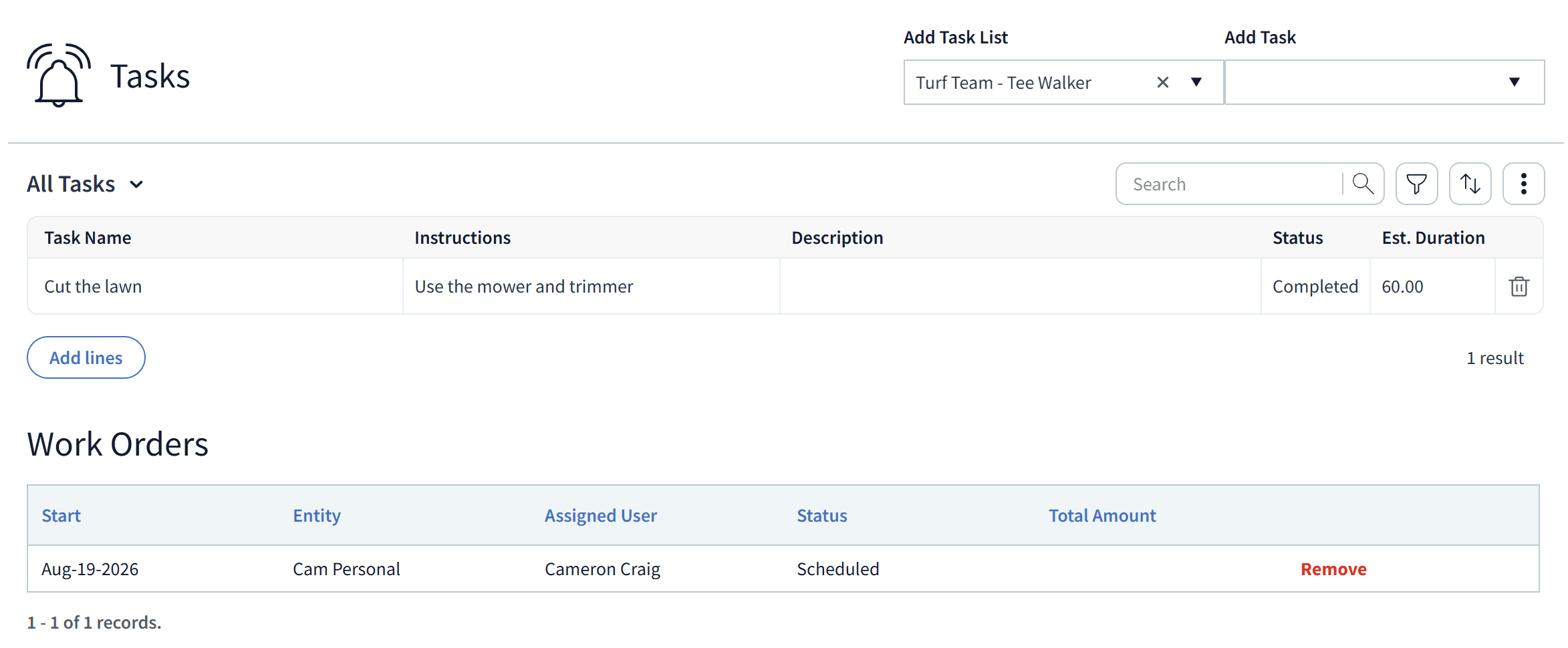 Scheduling screen 3
