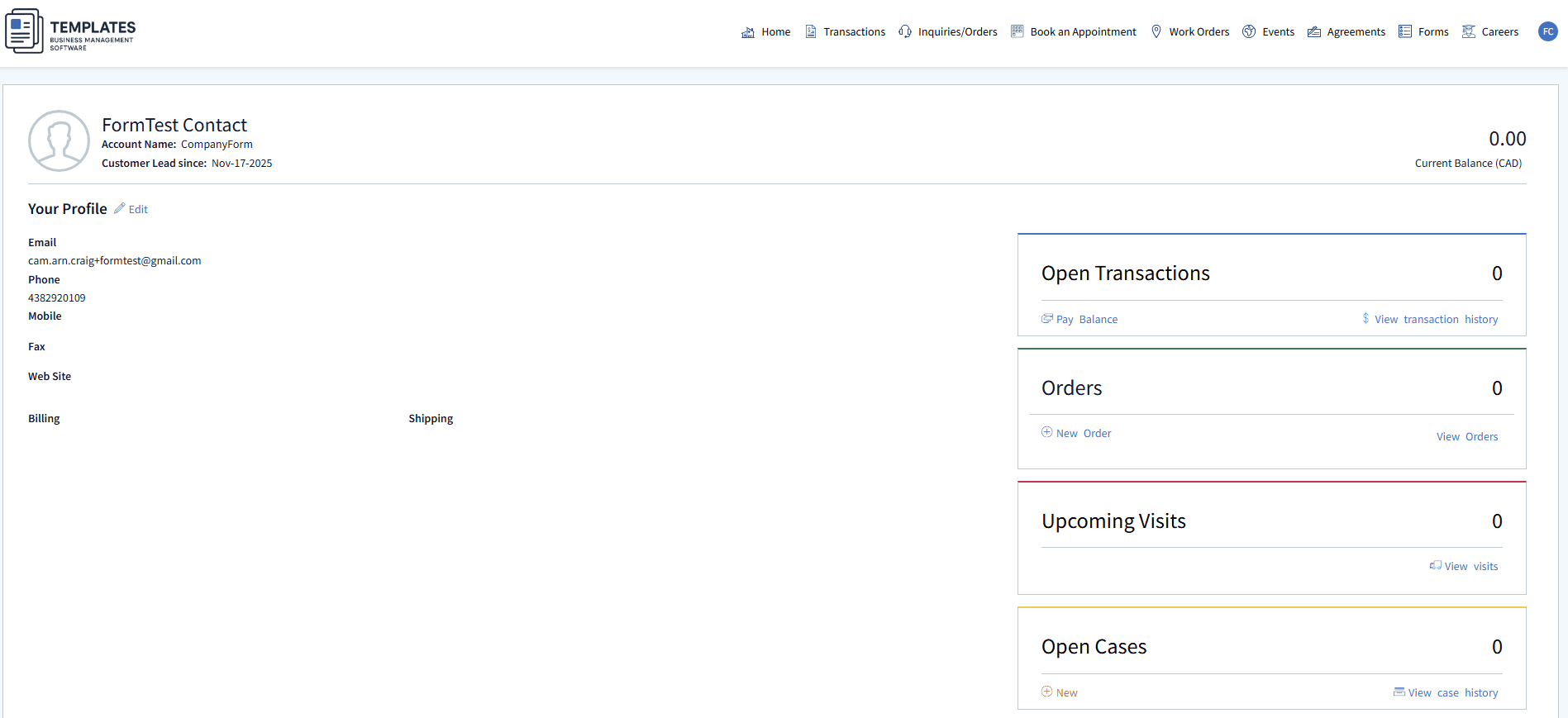 Customer Portal Visual